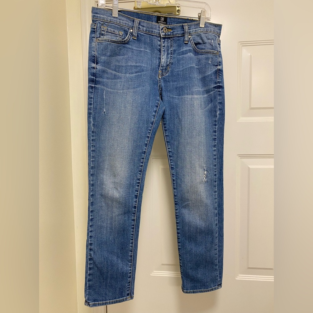 JUST BLACK Denim Cotton Women’s Slightly Distressed Grunge Blue Jeans size 28